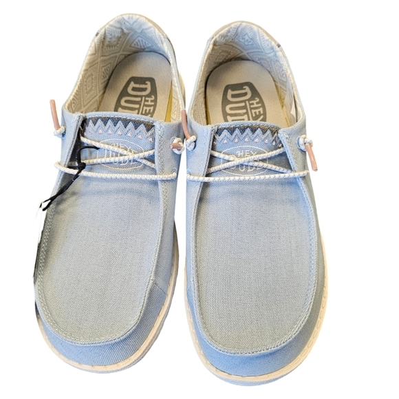 Hey Dude Wendy Tempe Denim Slip-On Casual Shoes Womens NEW - Picture 6 of 7